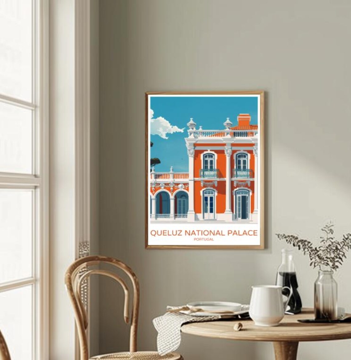 Queluz National Palace Travel Poster, Elegant Architecture - Image 2