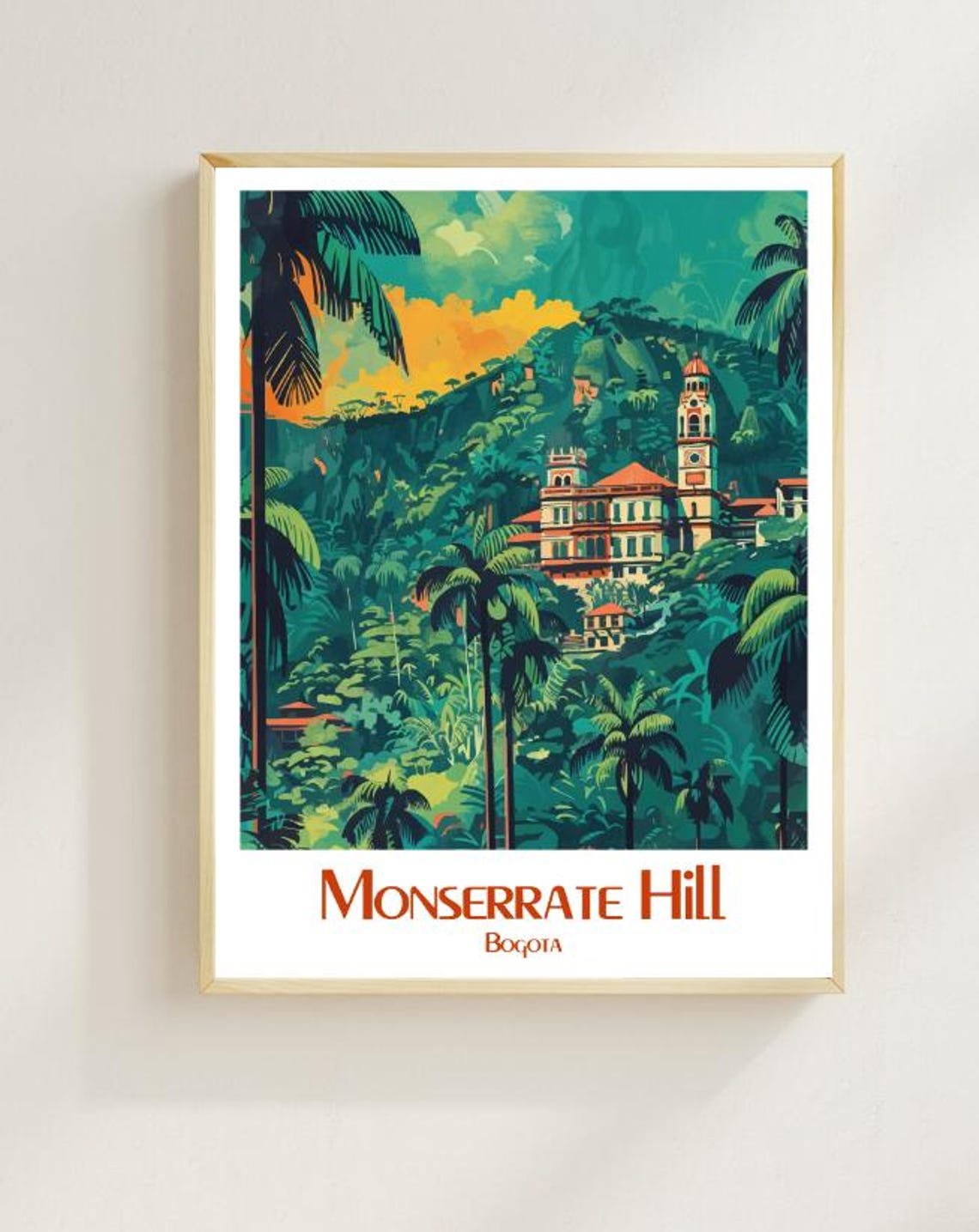 Monserrate Hill Bogota Colombia Forested Mountain Sanctuary Poster