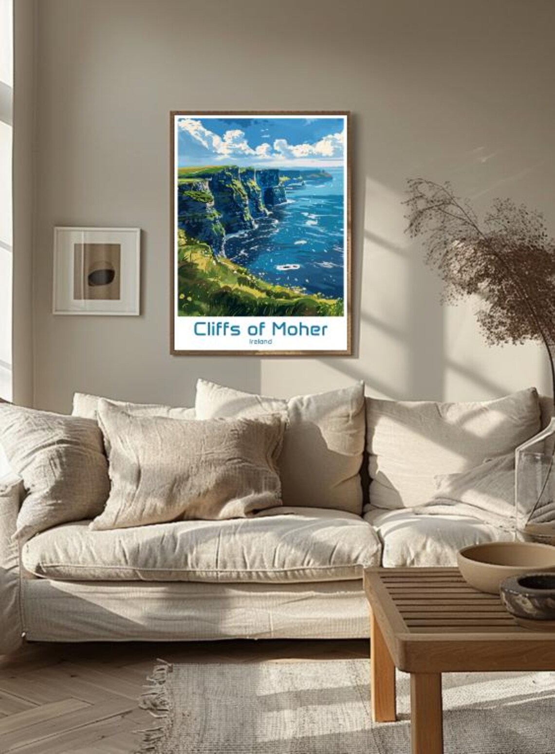 Cliffs Of Moher Ireland Sea Cliffs Vintage Illustrated Travel Poster - Image 3
