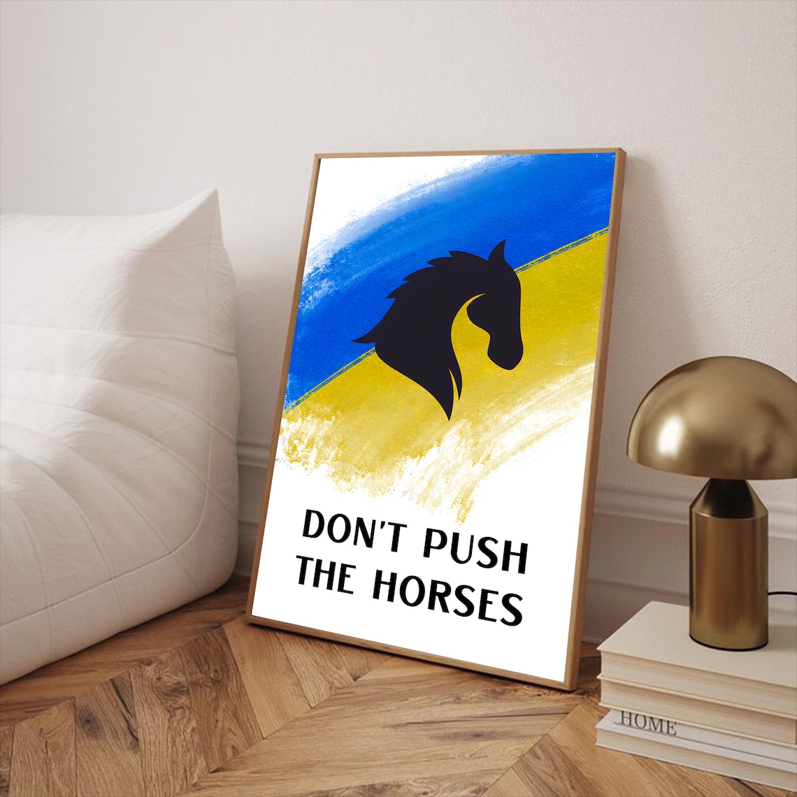 Don't Push The Horses Ukrainian Boxer Meme Art Print