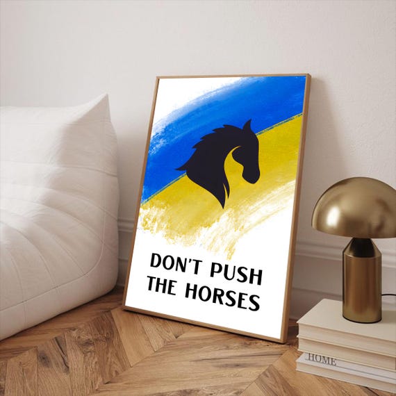 Don't Push The Horses Ukrainian Boxer Meme Art Print