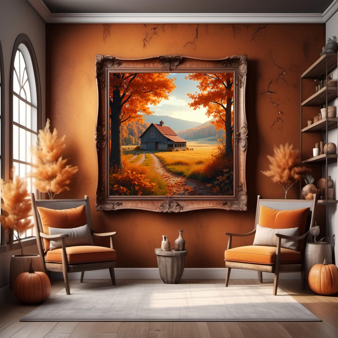Warm Autumn Fields, Seasonal Art Print - Image 3