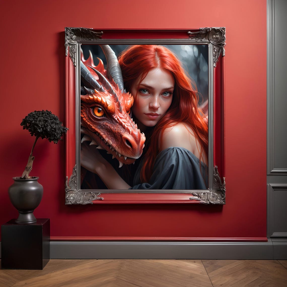 Sorceress And Dragon Home Decor Poster - Image 3