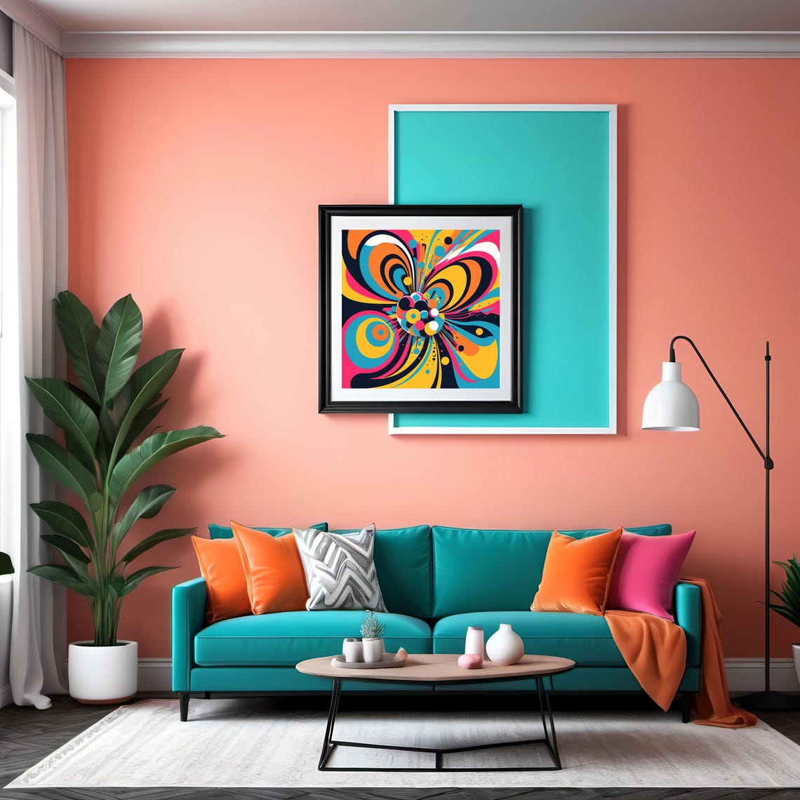 Abstract Pop Art Print Bold Graphic Wall Art Gift Idea Vibrant Colors Playful Modern Decor For Home Or Office Gift - Image 2