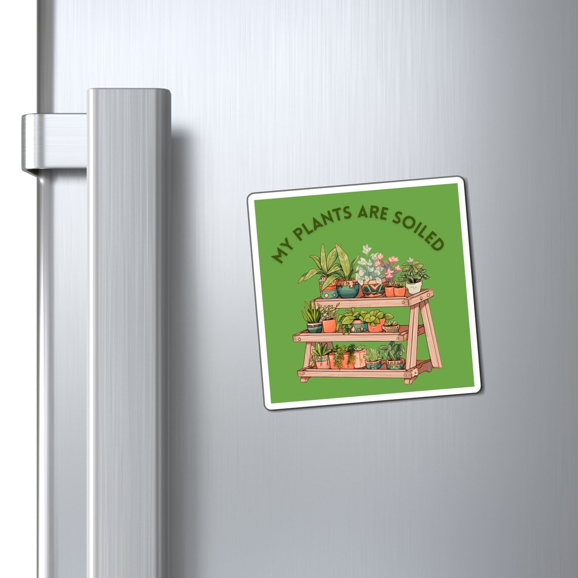 My Plants Are Soiled Funny Plant Stand Illustration Wall Art - Image 3