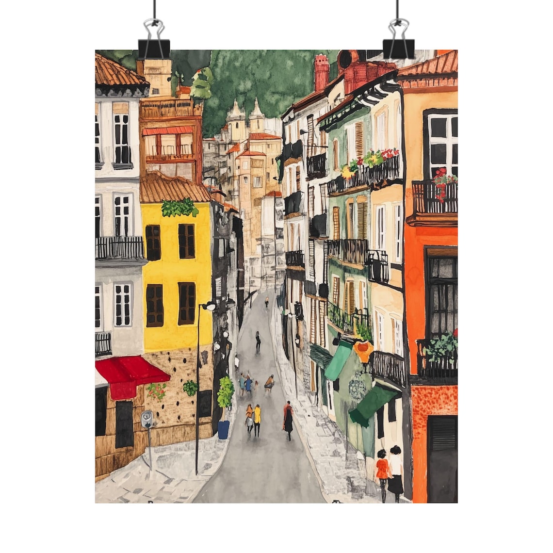 San Sebastian Gouache Art Print, Basque Country