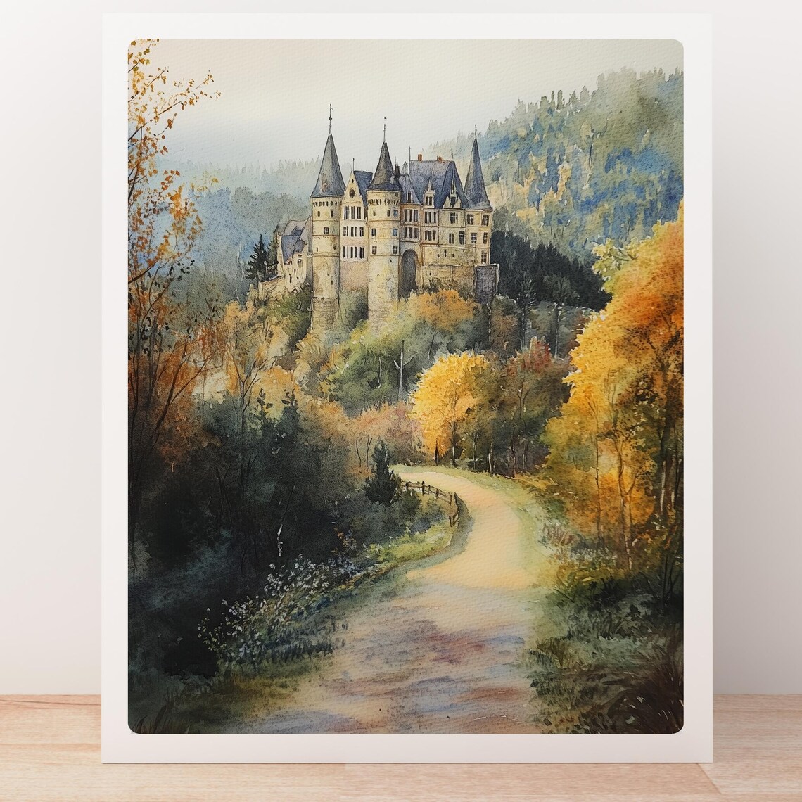 Eltz Castle on a Wooded Hillside in Autumn Colors Art Poster - Image 5