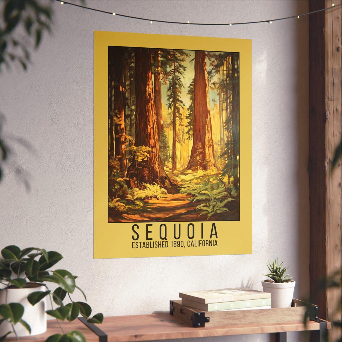 Sequoia California National Park Giant Redwood Forest Travel Poster - Image 2