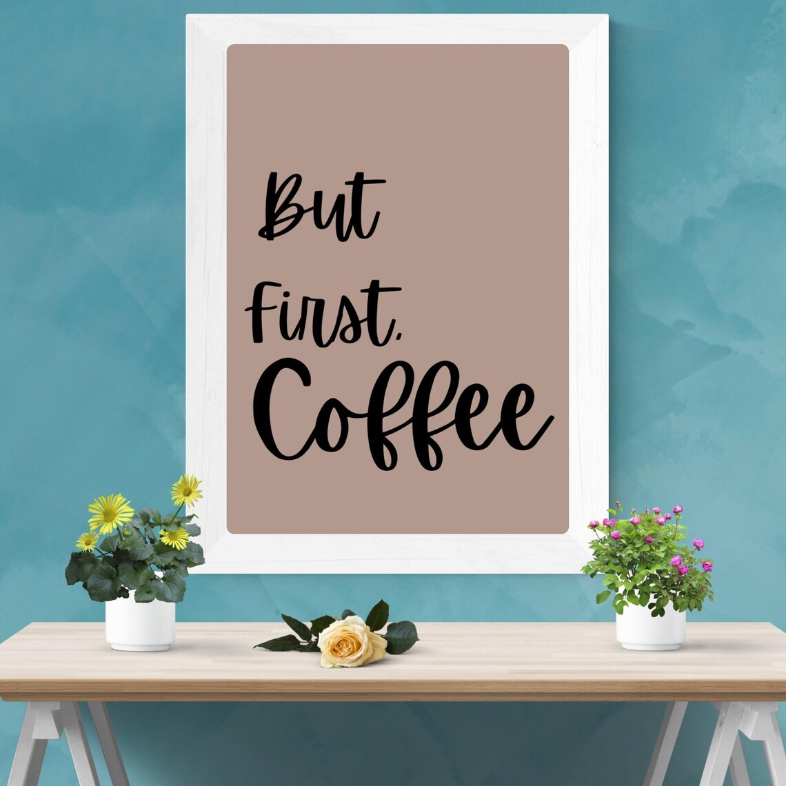 But First Coffee Cafe Wall Art Print Home Decor For Dining Room Breakfast Nook Coffee Sign And Poster Art - Image 6