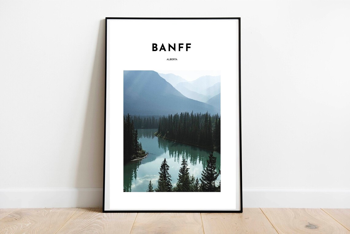 Banff Canada Travel Poster, National Park Decor
