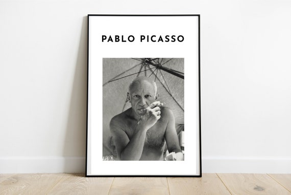 Pablo Picasso Portrait, Literary Art Print