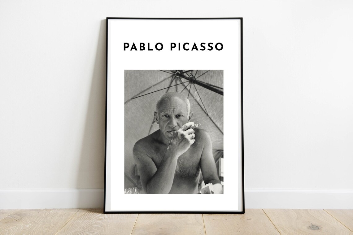 Pablo Picasso Portrait, Literary Art Print