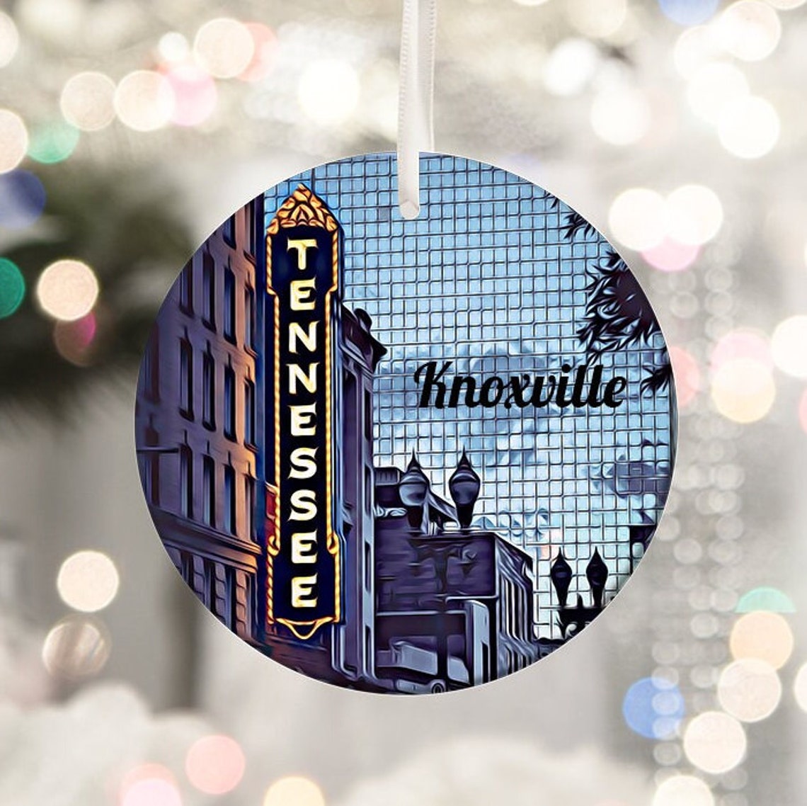 Knoxville Tennessee Theatre Marquee Christmas Ornament Gift Wall Art