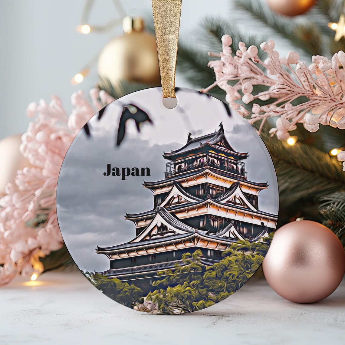 Japan Castle Pagoda Historic Landmark Travel Souvenir Art Poster