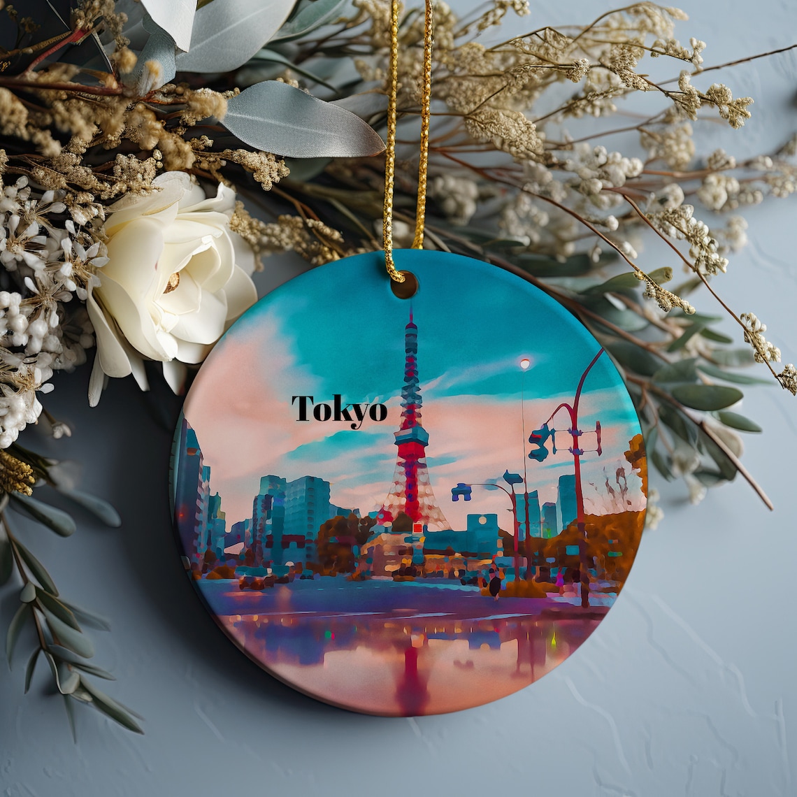 Tokyo Tower Japan City Christmas Ornament Travel Souvenir Poster