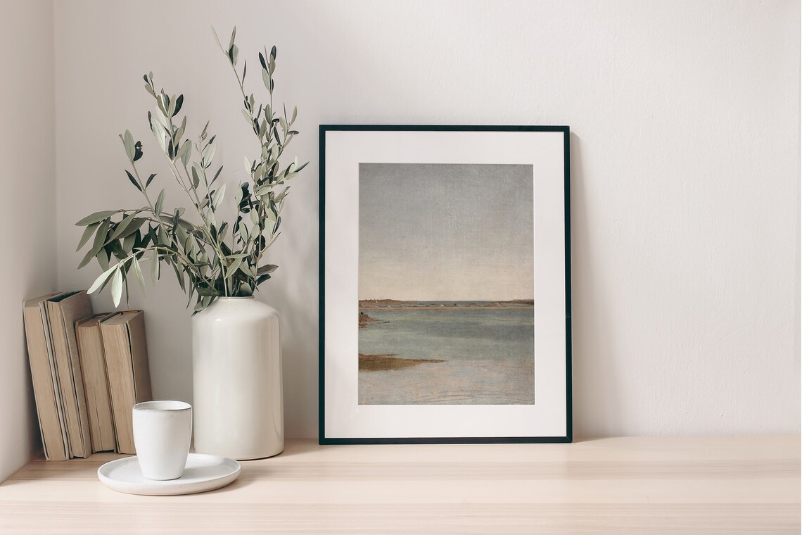 View Near Newport Vintage Coastal Landscape, Art Print - Image 2