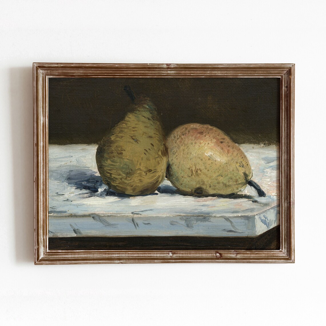 Pair Of Pears Vintage Still Life Art Print