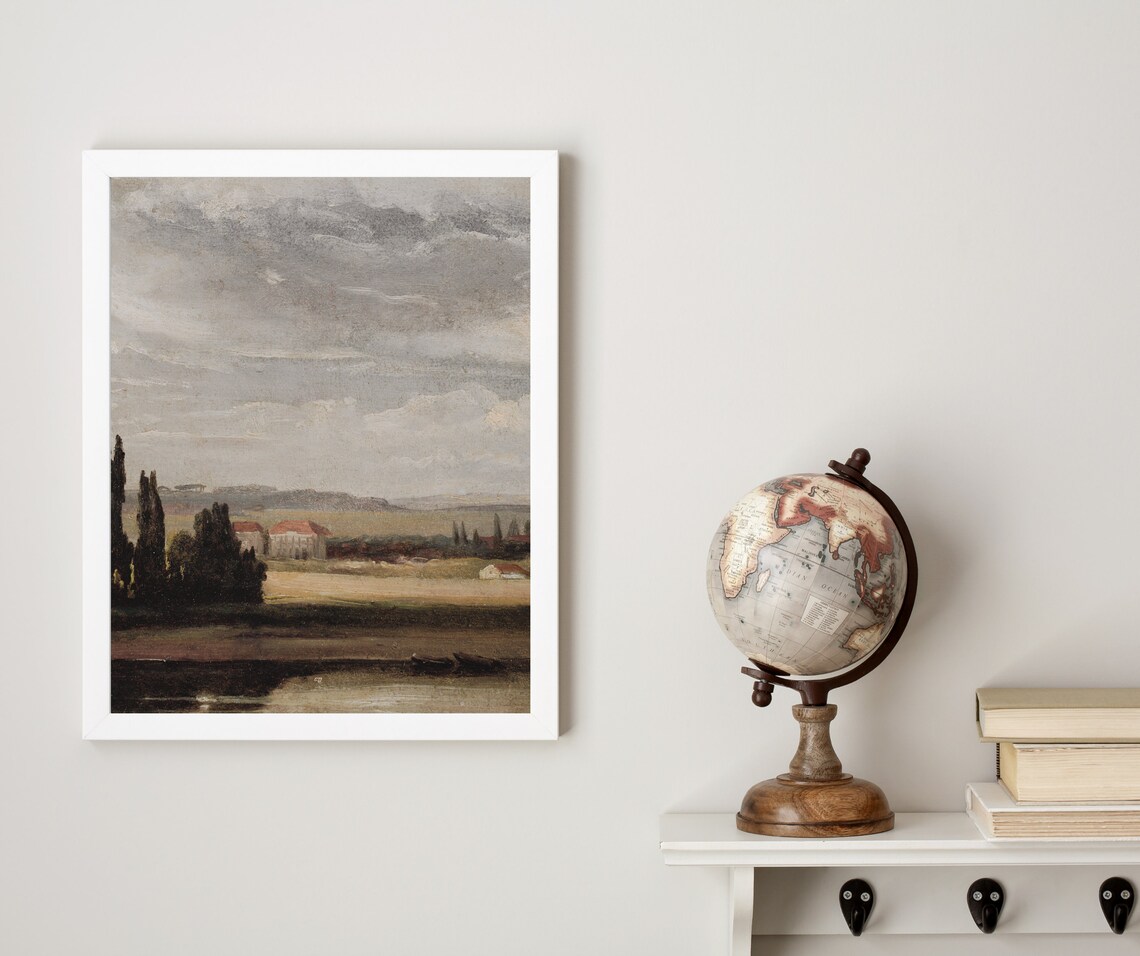 Country Estate Vintage European Landscape Art Print - Image 2
