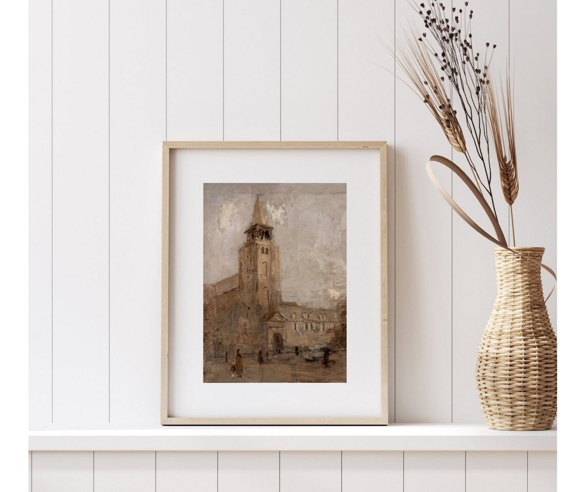 Church Of Saint Germain Des Prs Vintage City Church Art Print - Image 3