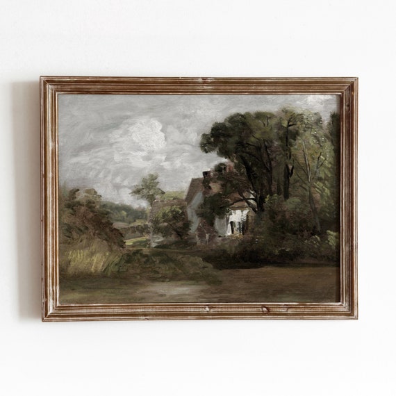 Cottage Home Vintage Rural Landscape Art Scenic Nature Living English Country Art 785