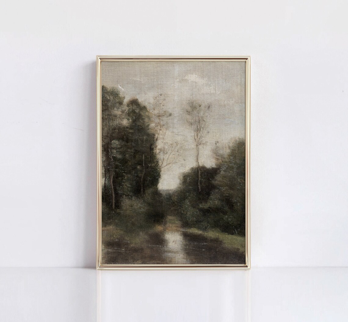 The Marshes Of Cuincy Vintage Landscape Art Print - Image 2