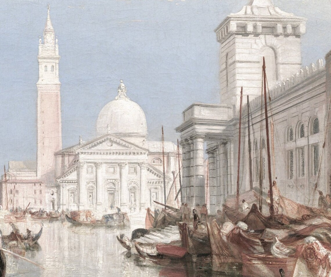 Dogana And San Giorgio Maggiore Venice Vintage Travel Poster - Image 2