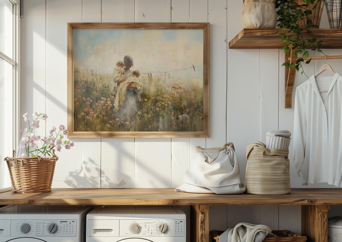 Twin Mom Vintage Motherhood Art Print, Cottagecore - Image 3