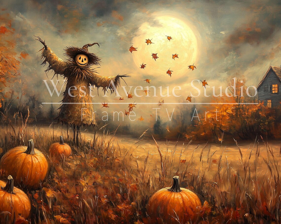 Set Of 20 Halloween Art Bundle Ghosts Witches Haunted Houses Fall Poster - Image 4