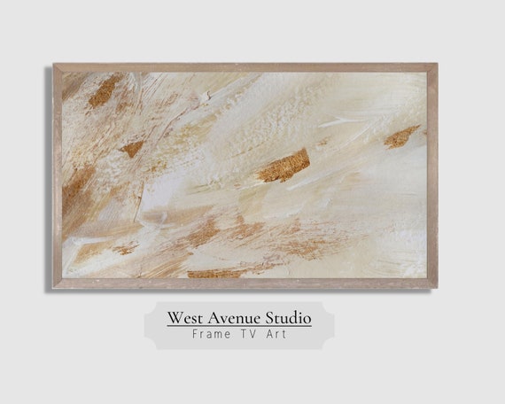 Frame Tv Art Neutral Abstract Earth Tone Tv Art Textured Oil Painting Modern Tv Art Instant Tv Art Screen Saver 069