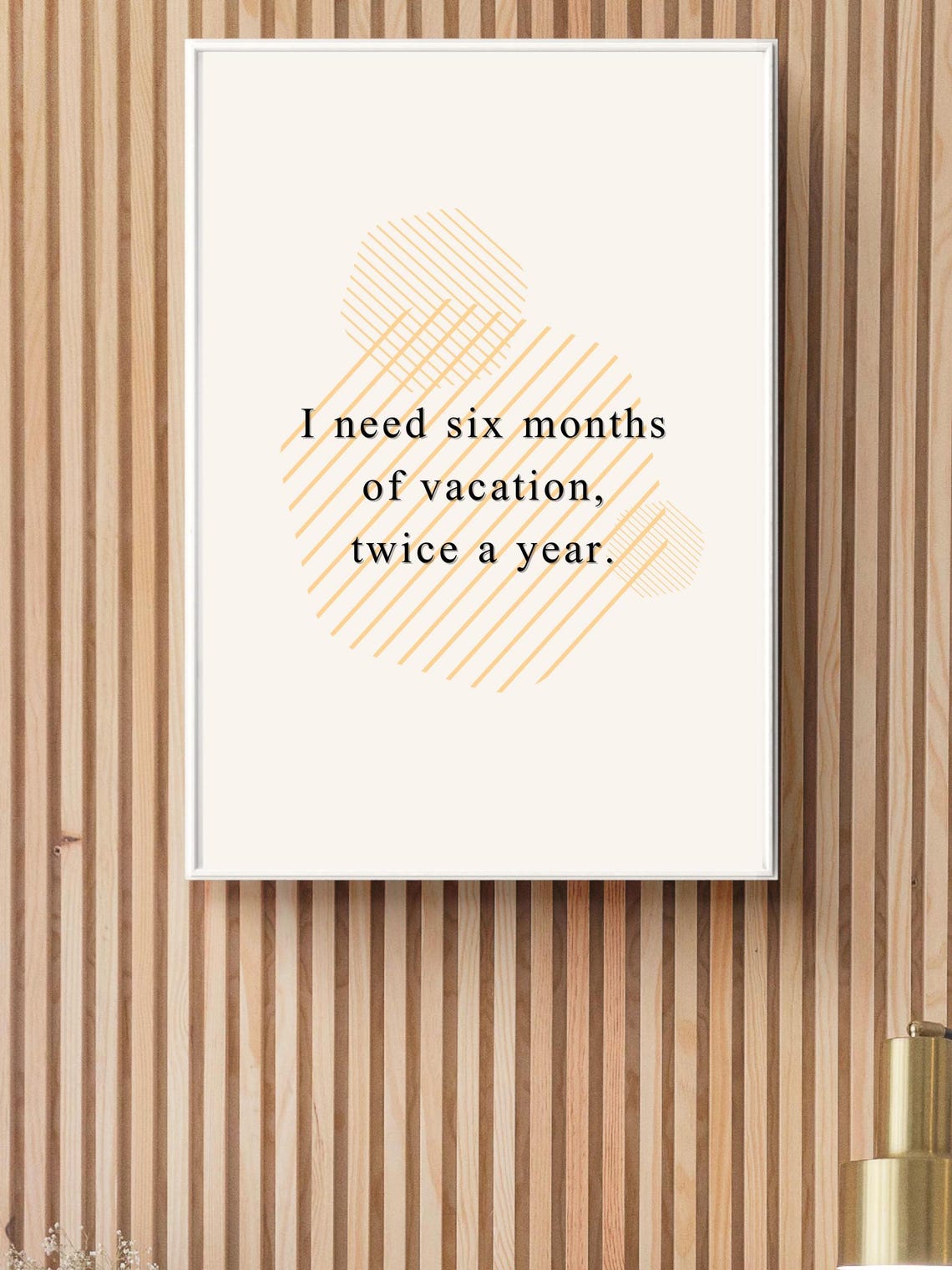 Funny Vacation Quote Peach Geometric Circles Minimalist Wall Poster - Image 3