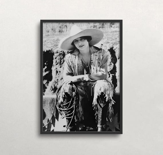 Cowgirl Wall Art Black And White Art Western Aesthetic Vintage Wall Art Wild West Photo Old Photo Wall Art