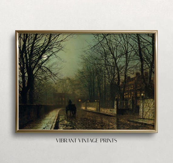Eerie Street Art Halloween Wall Art Vintage Wall Art Dark Moody Colors Dark Aesthetic Wall Art 552