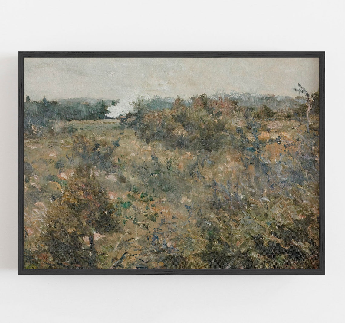 Vintage Train Wall Art Muted Neutral Landscape Country Landscape Rustic Antique Wall Decor Wall Art 91 - Image 2