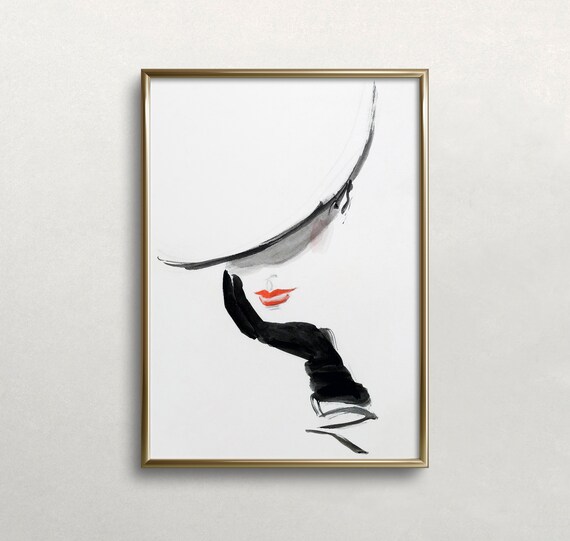 Woman Portrait, Vintage Retro Fashion Poster