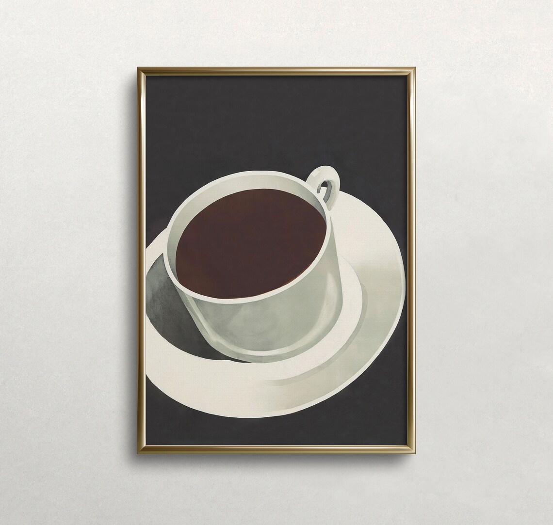 Black Coffee Vintage Kitchen Wall Decor Art Print