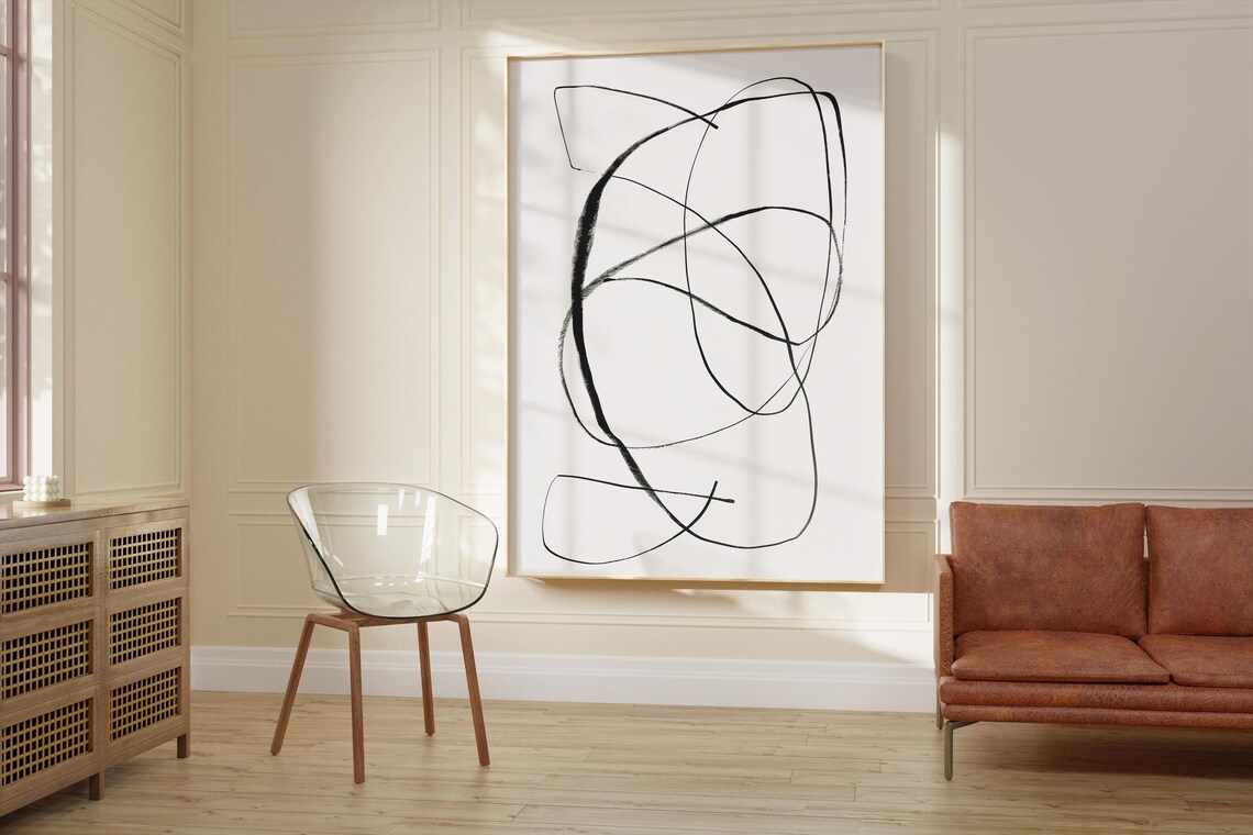 Minimalist Line Art Poster, Scandinavian Abstract Design - Image 2