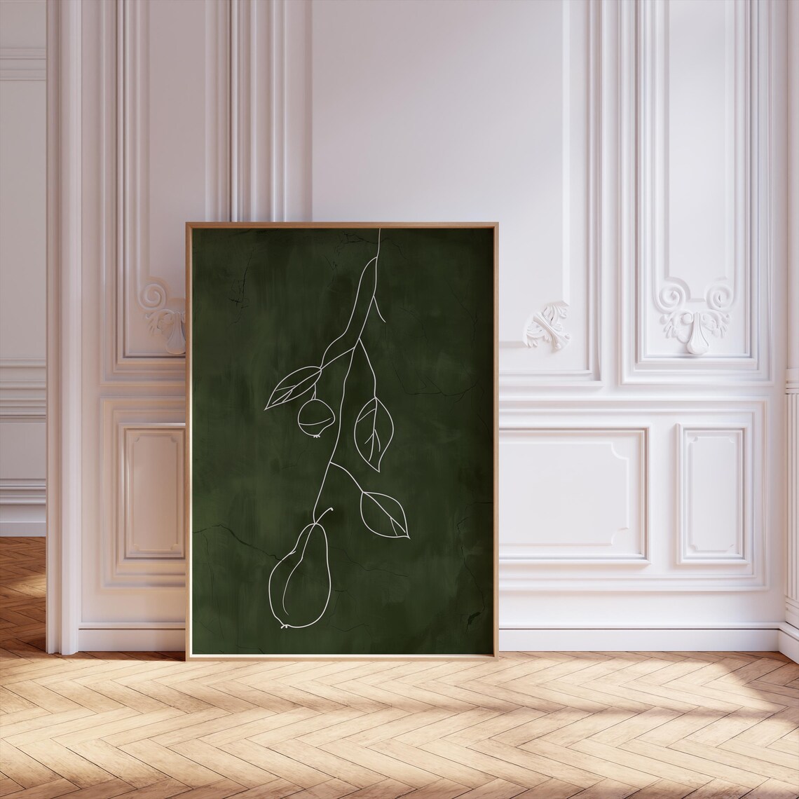 Botanical Fruit Design, Minimalist Art Print