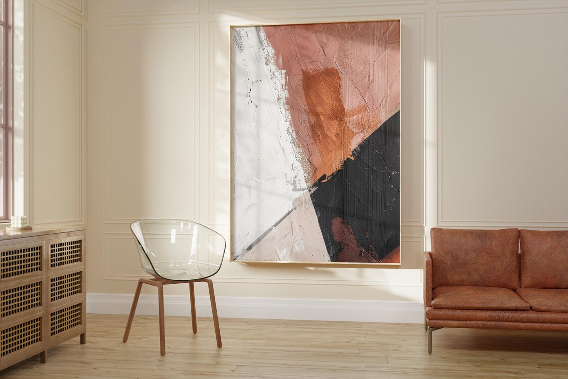 Neutral Abstract Poster Print, Scandinavian Minimalist - Image 2