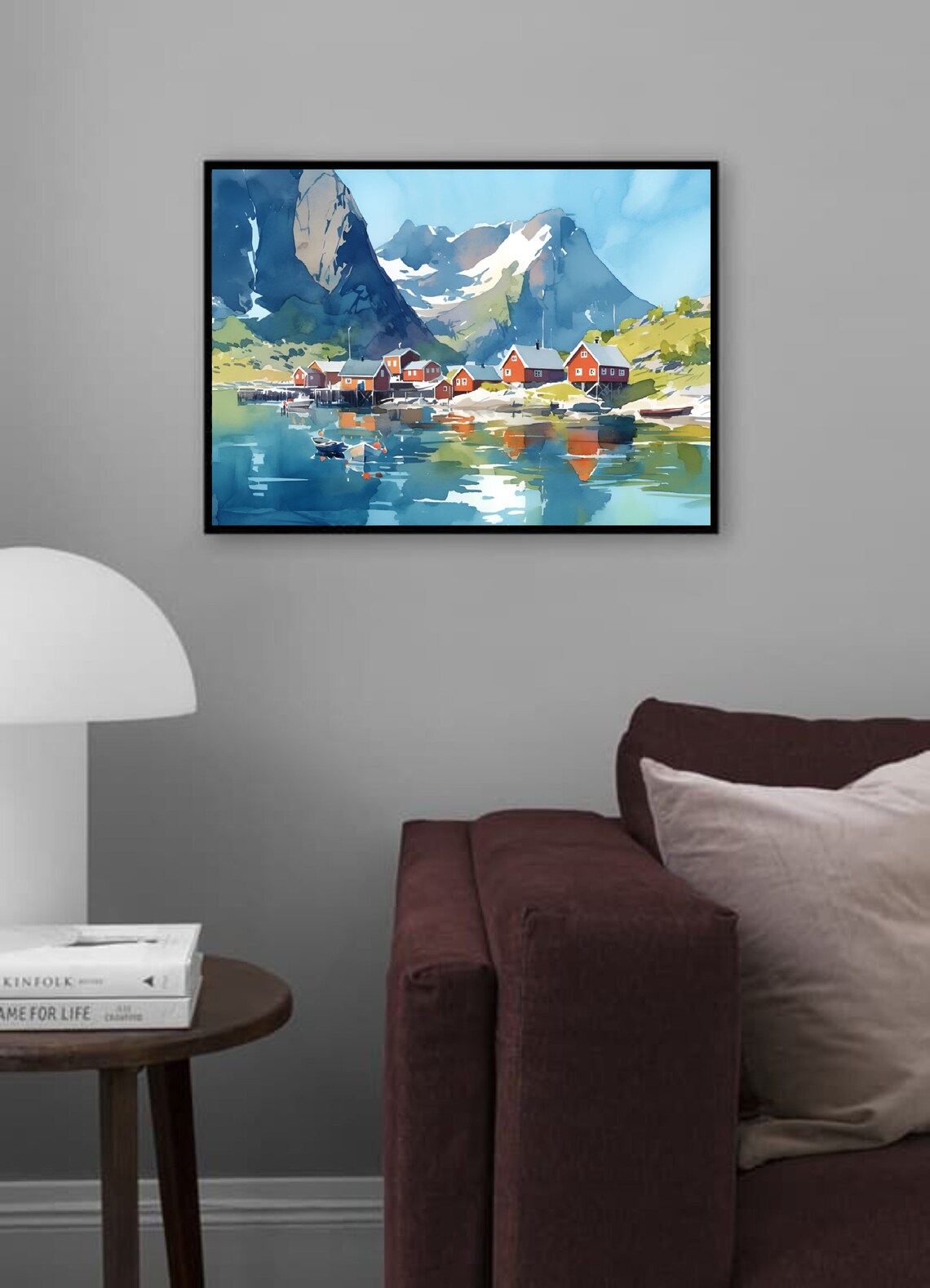 Lofoten Islands Coastal Landscape Travel Poster - Image 2