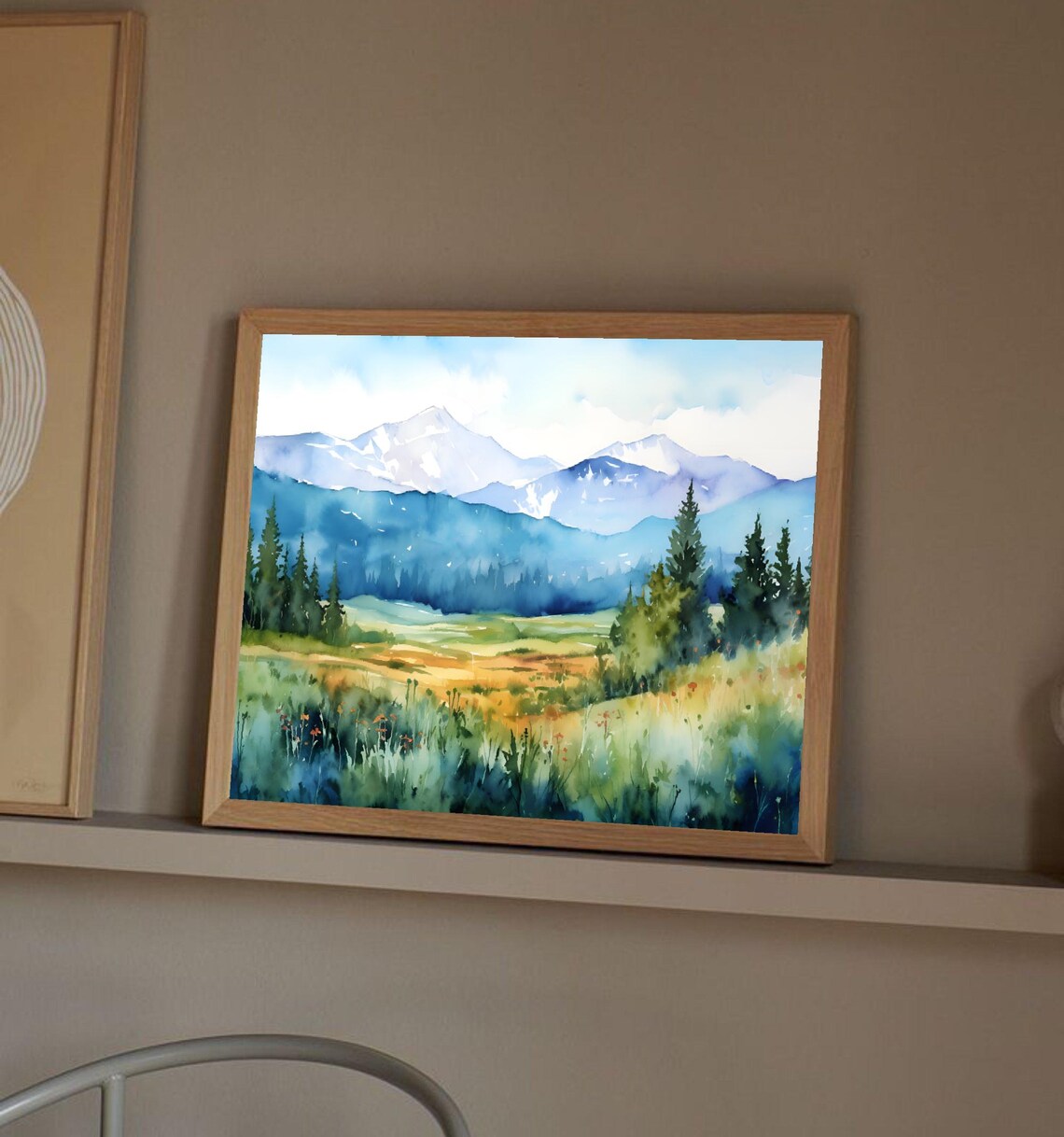Uinta Mountains Watercolor Poster, Utah Wildflowers - Image 2