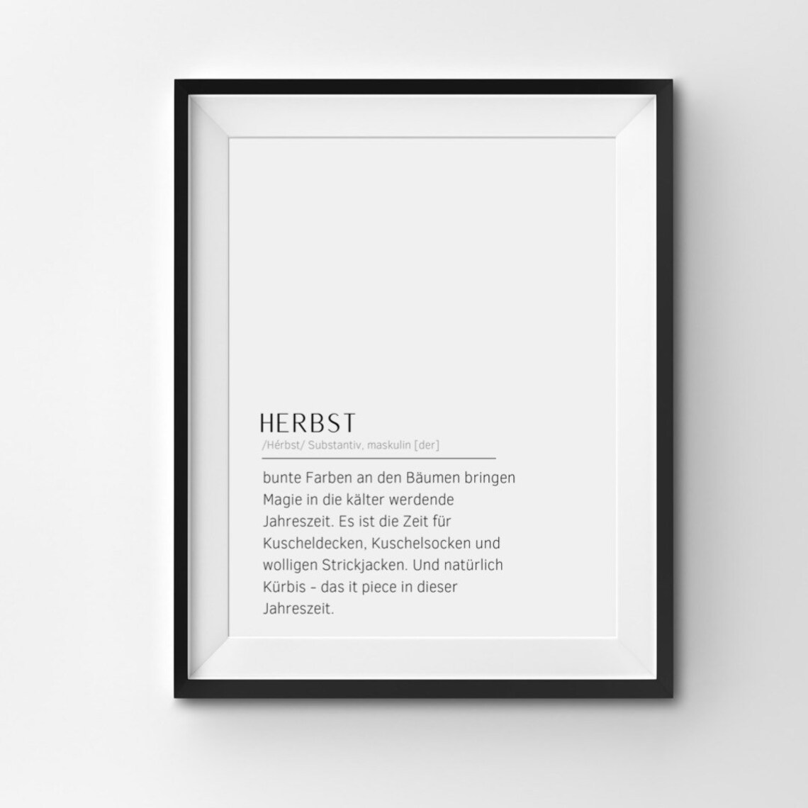 Autumn Definition Poster, Fall Seasonal Wall Art Print - Image 3