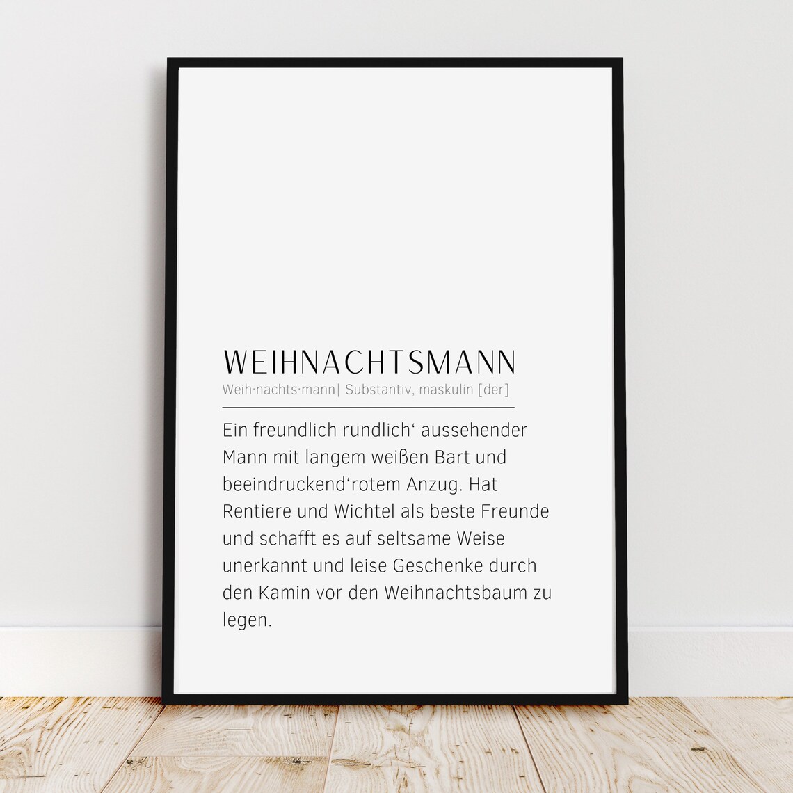 Santa Claus Minimalist Scandinavian Christmas Poster