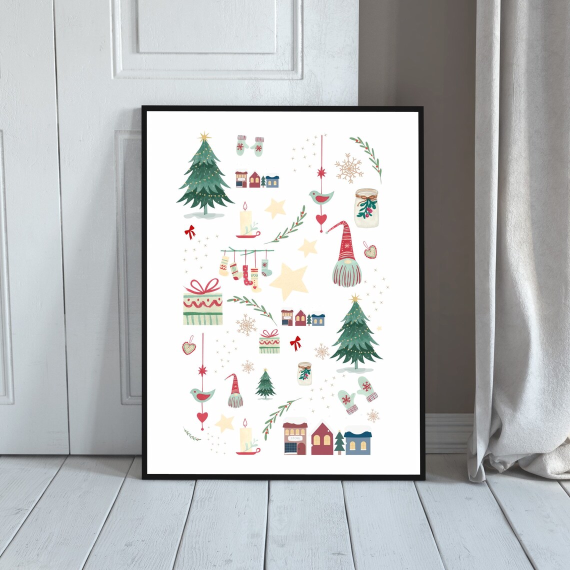Christmas Time Decorative Poster, Holiday Wall Print - Image 4