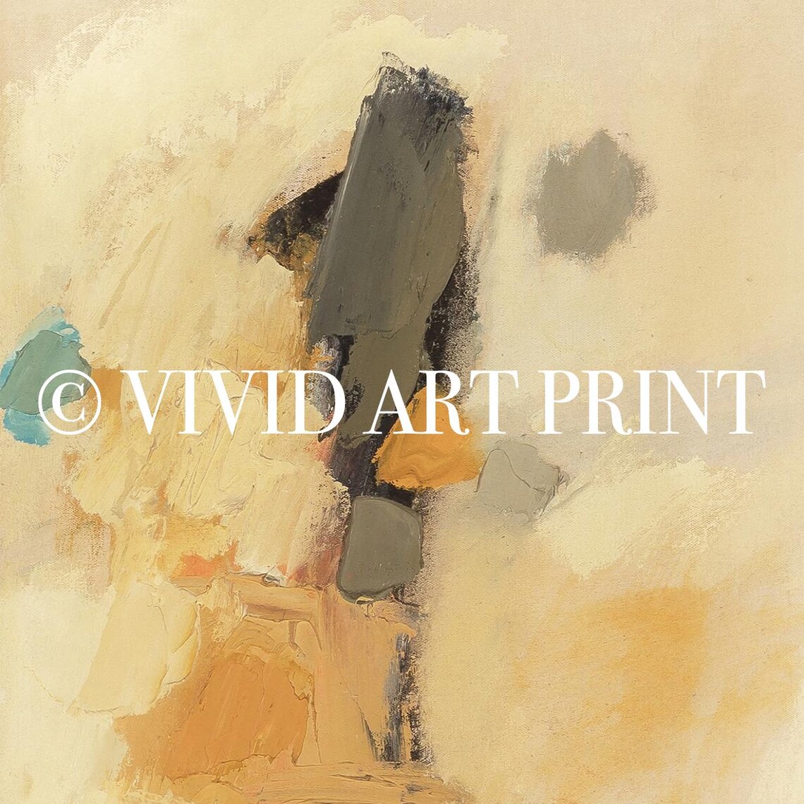 Modern Abstract Vintage Muted Rustic Minimalist Art Print - Image 4