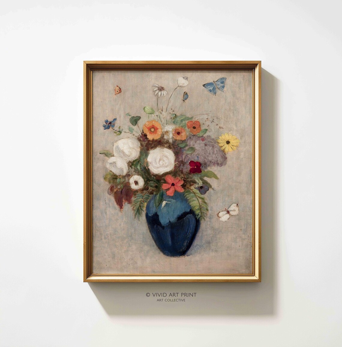 Vintage Flowers and Butterflies Nursery Decor