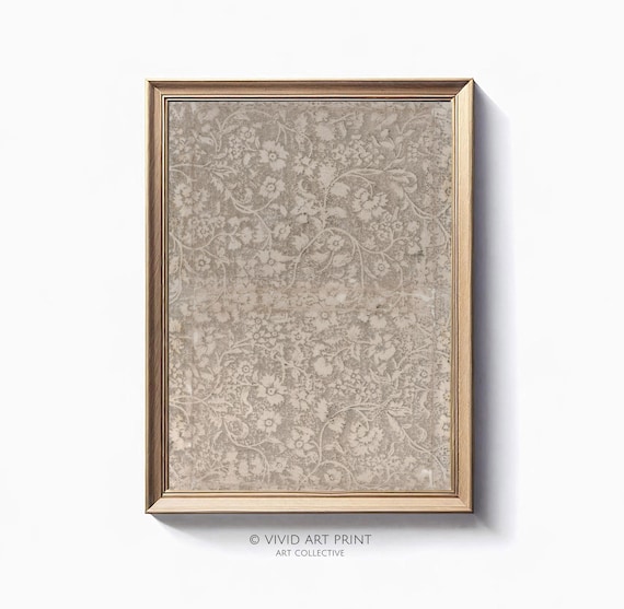 Floral Vines Pattern, Vintage Botanical Art Print