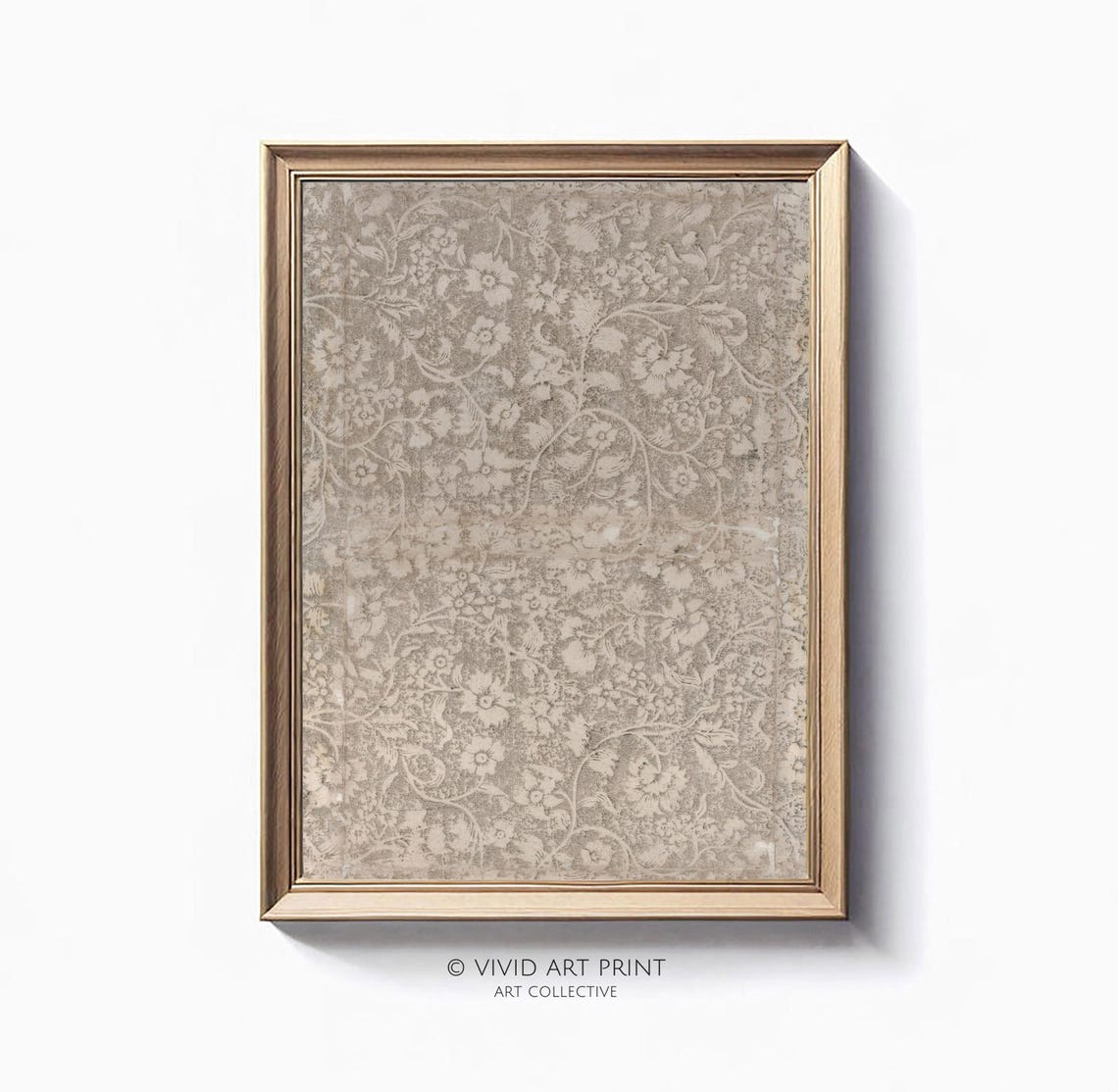 Floral Vines Pattern, Vintage Botanical Art Print