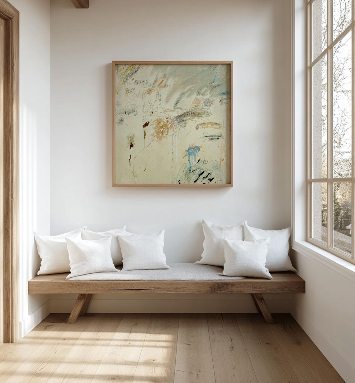 Abstract Vintage Home Decor, Expressive Art Print - Image 2