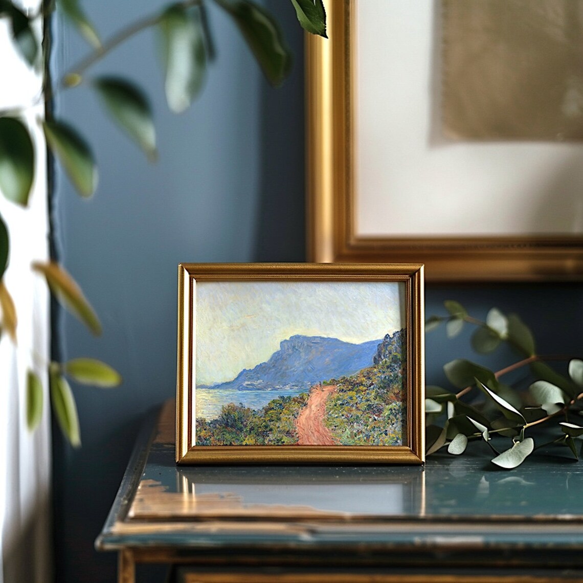 Coastal Landscape, Impressionist Antique Decor - Image 3