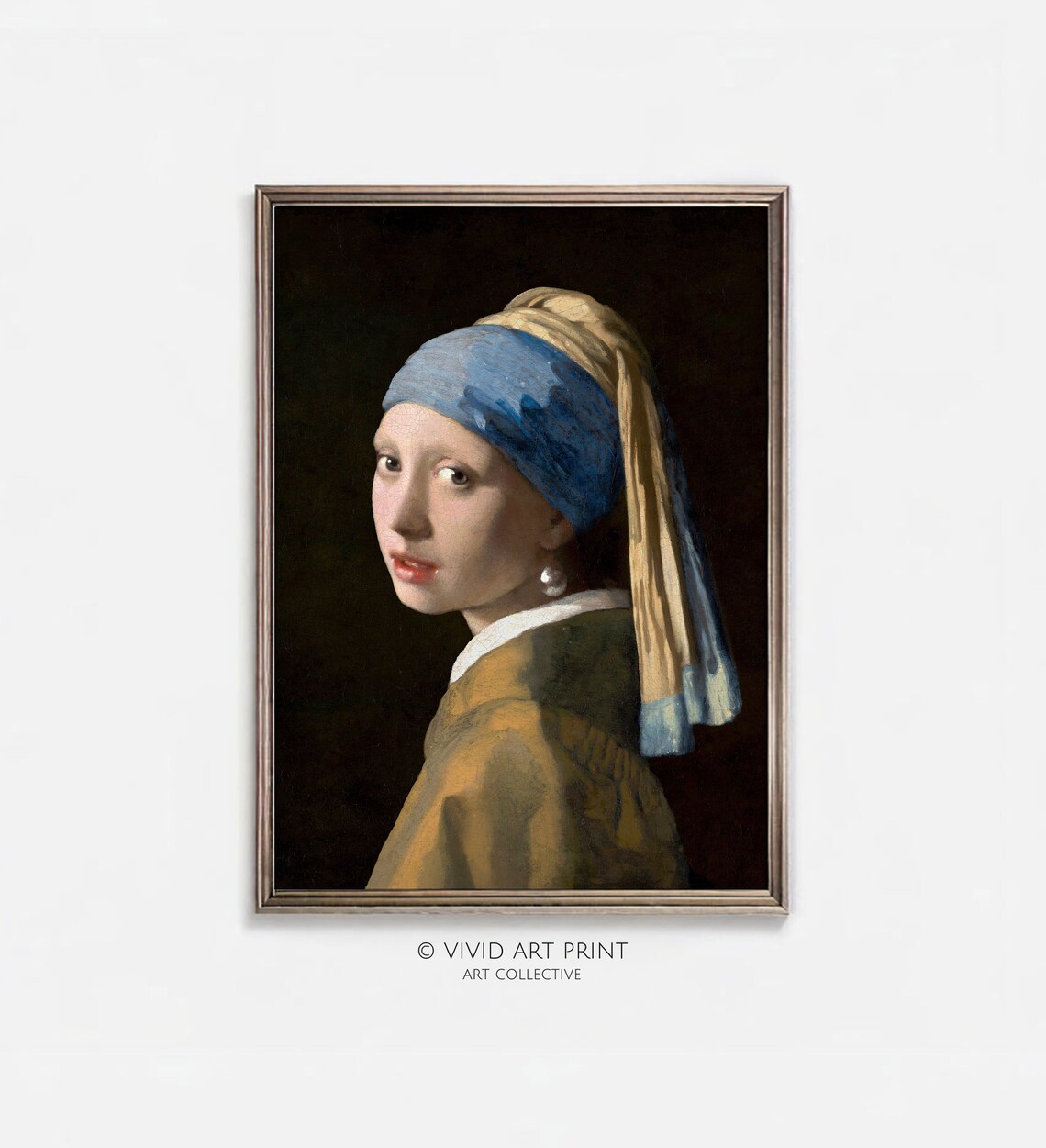Girl With A Pearl Earring, Antique Baroque Portrait